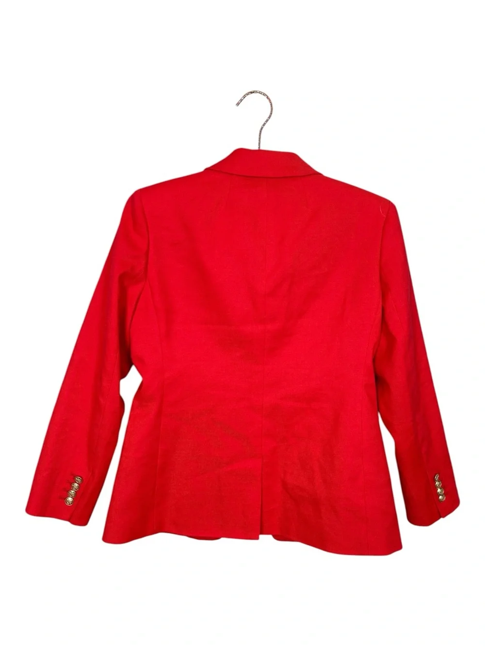 J.Crew Helena Stretch Linen Red Tailored Blazer